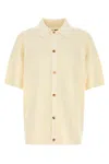 Amiri Men Cream Crochet Shirt In Yellow