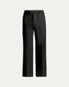 Amiri Side-pleat High-waisted Palazzo Pants In Black Black