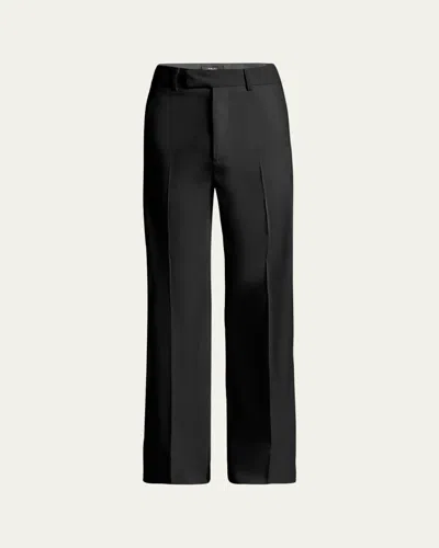 AMIRI MEN'S CREASED WOOL FLARE PANTS