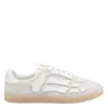 Amiri Pacific Bones Crocodile-effect Suede Sneakers In White
