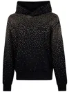 Amiri Long-sleeved Hooded Sweatshirt In Black