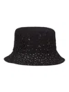 Amiri Men's Crystal-embellished Bouclé Bucket Hat In Black