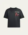 Amiri Mens Black Crystal-embellished Sinners Cotton-jersey T-shirt Xl In Black