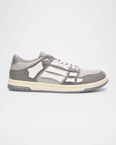 AMIRI MEN'S CRYSTAL SKEL LOW-TOP SNEAKERS