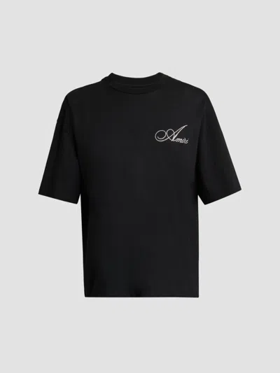 Amiri Crystal-embellished Logo T-shirt In Black