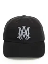 Amiri Logo Embroidered Curved Peak Hat In Black
