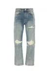 Amiri Distressed Five-pocket Denim Trousers In Blue