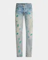 Amiri Dice Patch Skinny Jeans In Clay Indigo