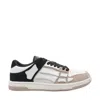 Amiri Skel Top Low Panelled Suede Sneakers In White