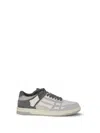 Amiri Distressed Low Top Sneakers With Skeleton Detail In Gray