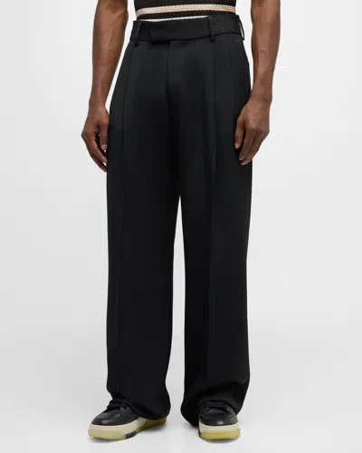 Amiri Double Pleat Pants In Stretch Limo
