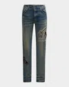 Amiri Men's Dream Team Skinny Jeans In Clay Indigo