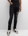 Amiri Black Dream Team Skinny Jeans In Vintage Black