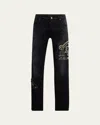 Amiri Black Dream Team Skinny Jeans In Vintage Black
