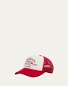 Amiri Mens Red Eagle Cotton Adjustable Trucker Hat In Red