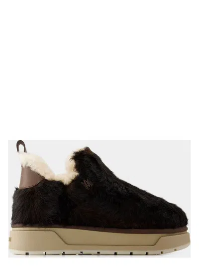 Amiri Men's Faux Fur Malibu Ankle Boots In Brown