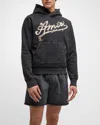 Amiri Filigree Cotton Jersey Hoodie In Black