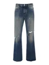 Amiri Slashed Boot Cut Jean In Blue