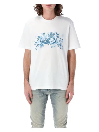 Amiri Mens Logo-print Short-sleeve Cotton T-shirt White
