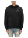 Amiri Staggered Logo Hoodie In Black