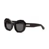 Amiri Honeycomb Geometric-frame Sunglasses In Black