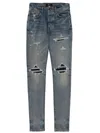 Amiri Distressed Jeans In Blue