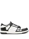 Amiri Mens Black Skel Top Bandana-print Leather Low-top Trainers In White