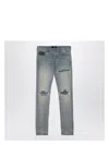 Amiri Jeans With Rips Honeycomb Indigo Men