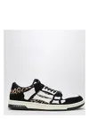 Amiri Leopard Print Goat Leather Sneakers With Perforated Detail