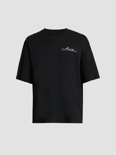 Amiri Relaxed-fit Dropped-shoulder T-shirt With Graphic Print In Black