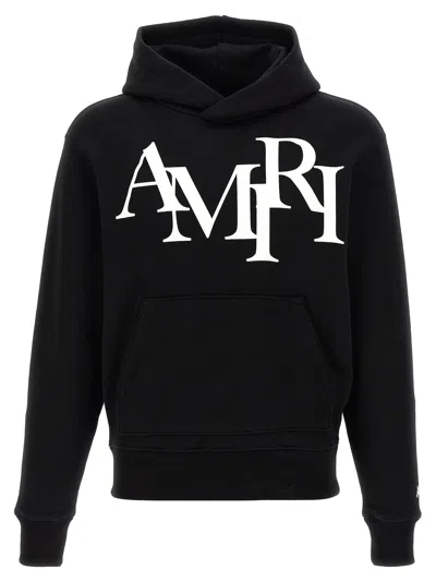 Amiri Men Logo Print Hoodie In Black