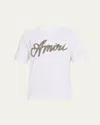 Amiri Script Logo Graphic T-shirt