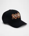 Amiri Mens Black Snake Embroidered Cotton Baseball Cap In Black