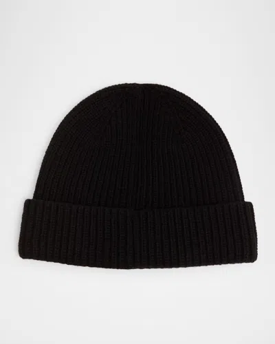 Amiri Men's Logo-studded Wool Beanie In Black