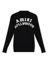Amiri Hollywood Crew Neck Sweater In Black