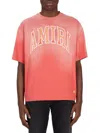Amiri Man T-shirt Coral Size L Cotton, Elastane In Red