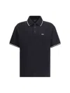 Amiri Tipped Collar Polo Shirt In Black