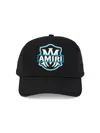 Amiri Mens Black Logo-embroidered Mesh-contrast Cotton Cap In Black