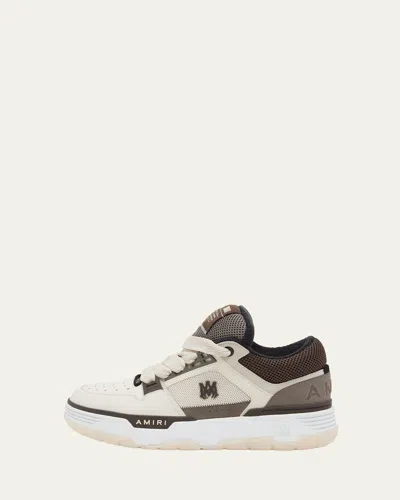 AMIRI MEN'S MA-1 LEATHER & MESH LOW-TOP SNEAKERS
