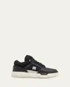Amiri Black Low Top Sneakers With Logo Detail In Tech Fabric And Leather Man In Black