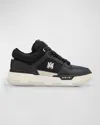 Amiri Black Low Top Sneakers With Logo Detail In Tech Fabric And Leather Man In Black Black