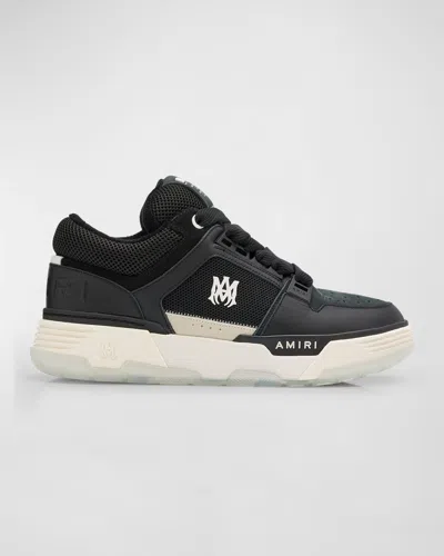 Amiri Men's Ma-1 Leather & Mesh Low-top Sneakers In Black Black