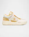 Amiri Ma1 Sneakers In Beige Leather And Fabric In Chanpagne