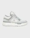 Amiri Grey Low Top Sneakers With Logo Detail In Tech Fabric And Leather Ma