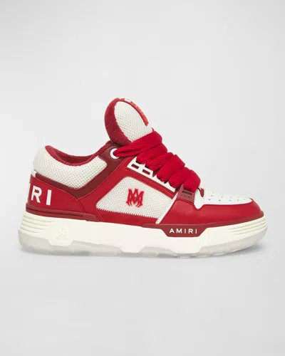 AMIRI MEN'S MA-1 LEATHER & MESH LOW-TOP SNEAKERS