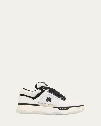 AMIRI MEN'S MA-1 LEATHER & MESH LOW-TOP SNEAKERS