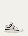 Amiri White And Black Chunky Sneakers With Logo Detail In Leather And Mixed Tech Fabrics Man In White Black