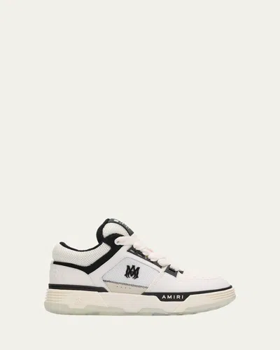 AMIRI MEN'S MA-1 LEATHER & MESH LOW-TOP SNEAKERS
