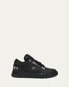 Amiri Men Black Sneakers With Logo Patch On The Side And Logo Lettering On The Rear In Leather Man In Black