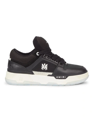Amiri Ma-1 Leather Low Top Sneakers In Nero